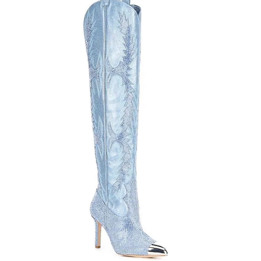GIANNI BINNI- COWGIRL BOOTS BLUE NWT